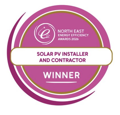 North East Energy Efficiency Awards 2026 Solar PV Installer and Contractor winner badge